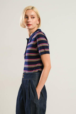 PRETTY IN PARADISE POLO TOP - Glamourous Grace
