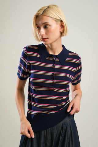 PRETTY IN PARADISE POLO TOP - Glamourous Grace