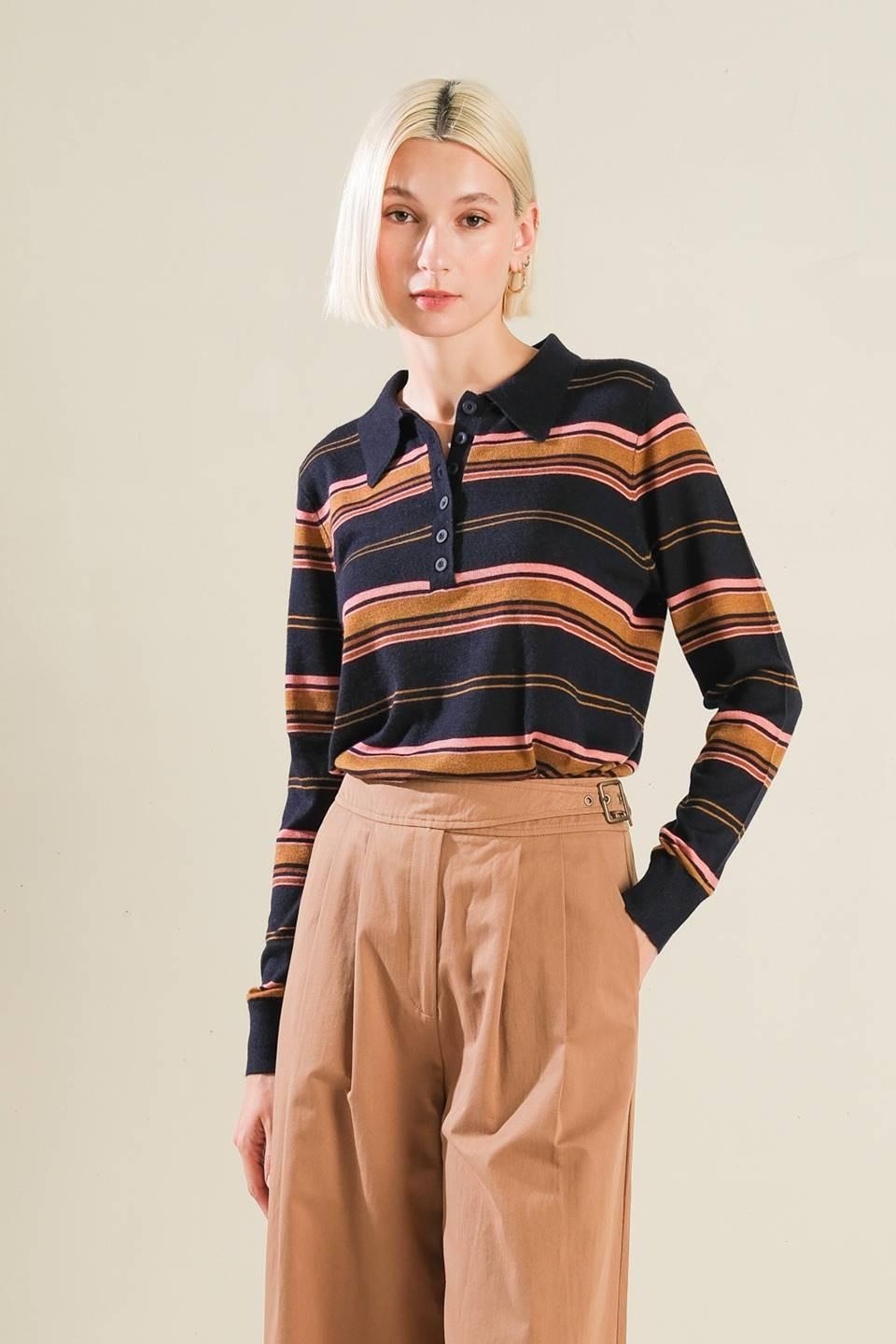 CALL IT FATE SWEATER POLO TOP - Glamourous Grace