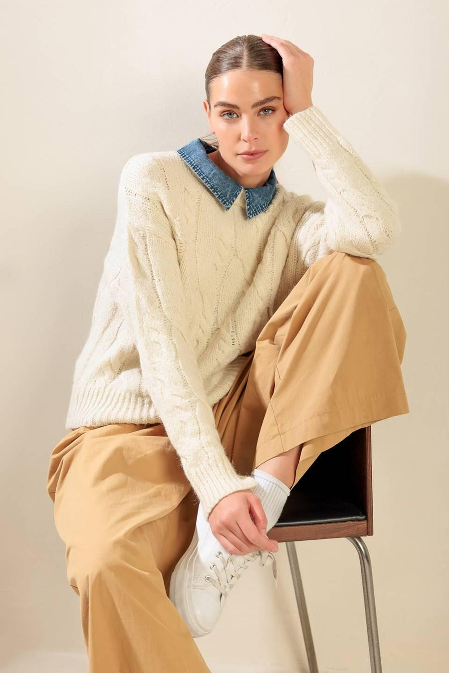 TOTALLY SMITTEN PULLOVER SWEATER TOP - Glamourous Grace