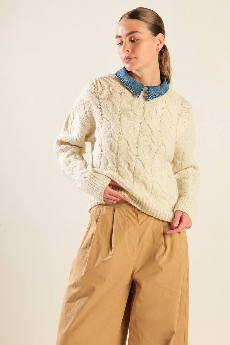 TOTALLY SMITTEN PULLOVER SWEATER TOP - Glamourous Grace