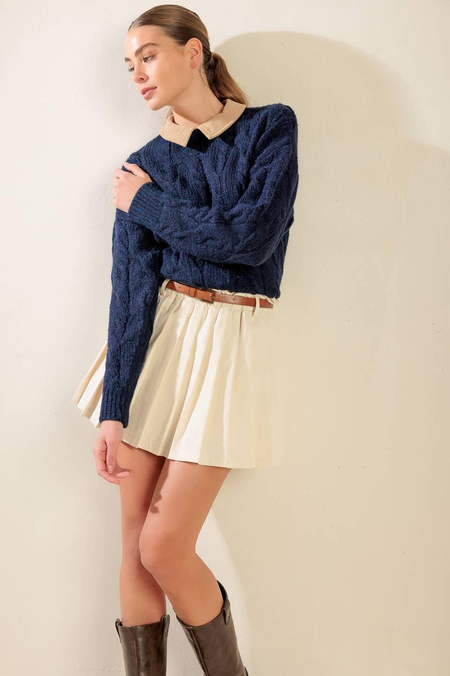 TOTALLY SMITTEN PULLOVER SWEATER TOP - Glamourous Grace