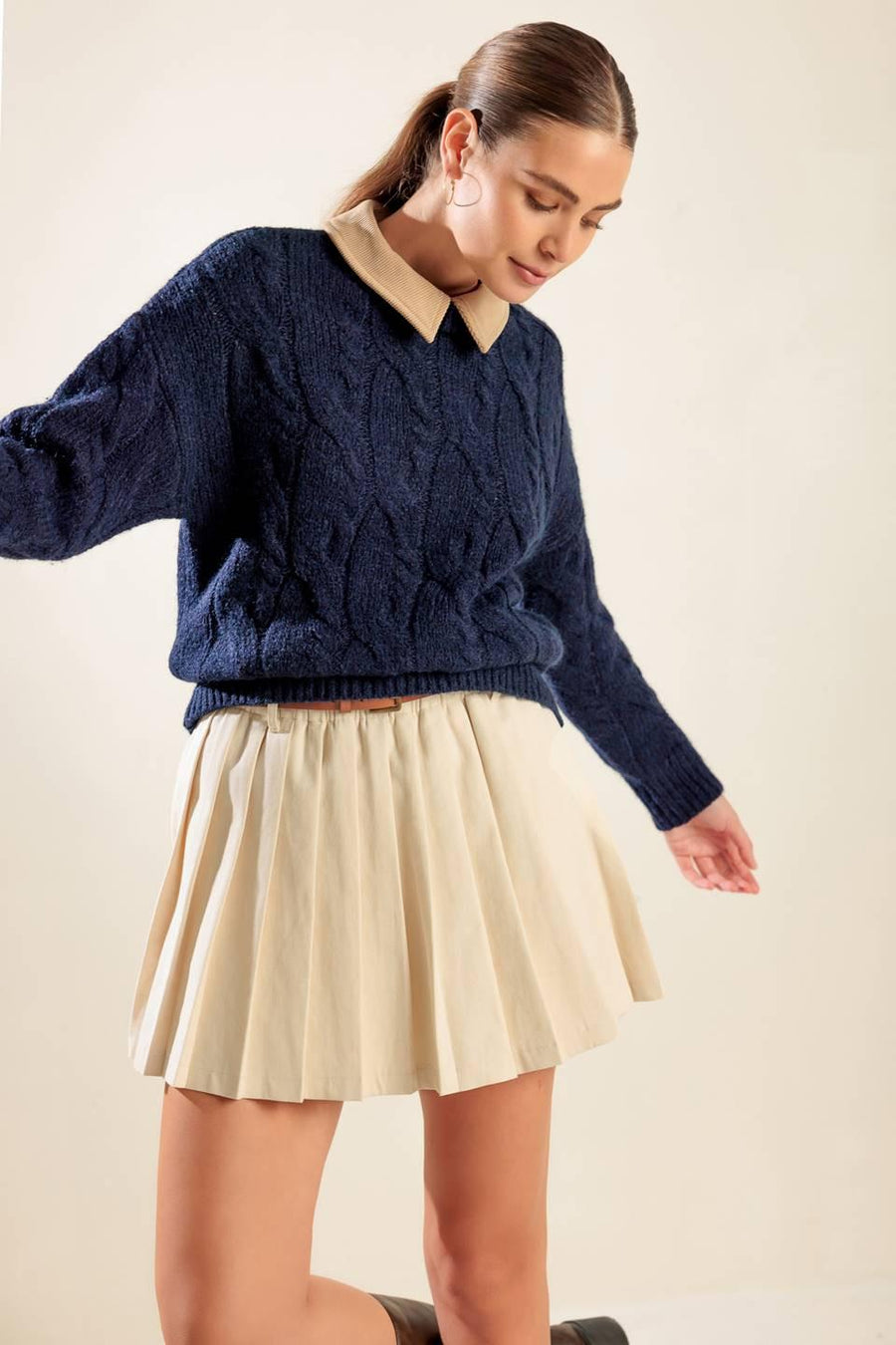 TOTALLY SMITTEN PULLOVER SWEATER TOP - Glamourous Grace