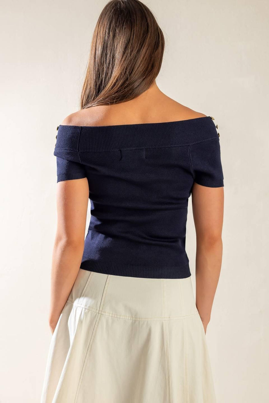 TIME FOR TEA OFF SHOULDER SWEATER TOP - Glamourous Grace