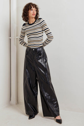 SWEET STRIPE MUSE SWEATER KNIT TOP