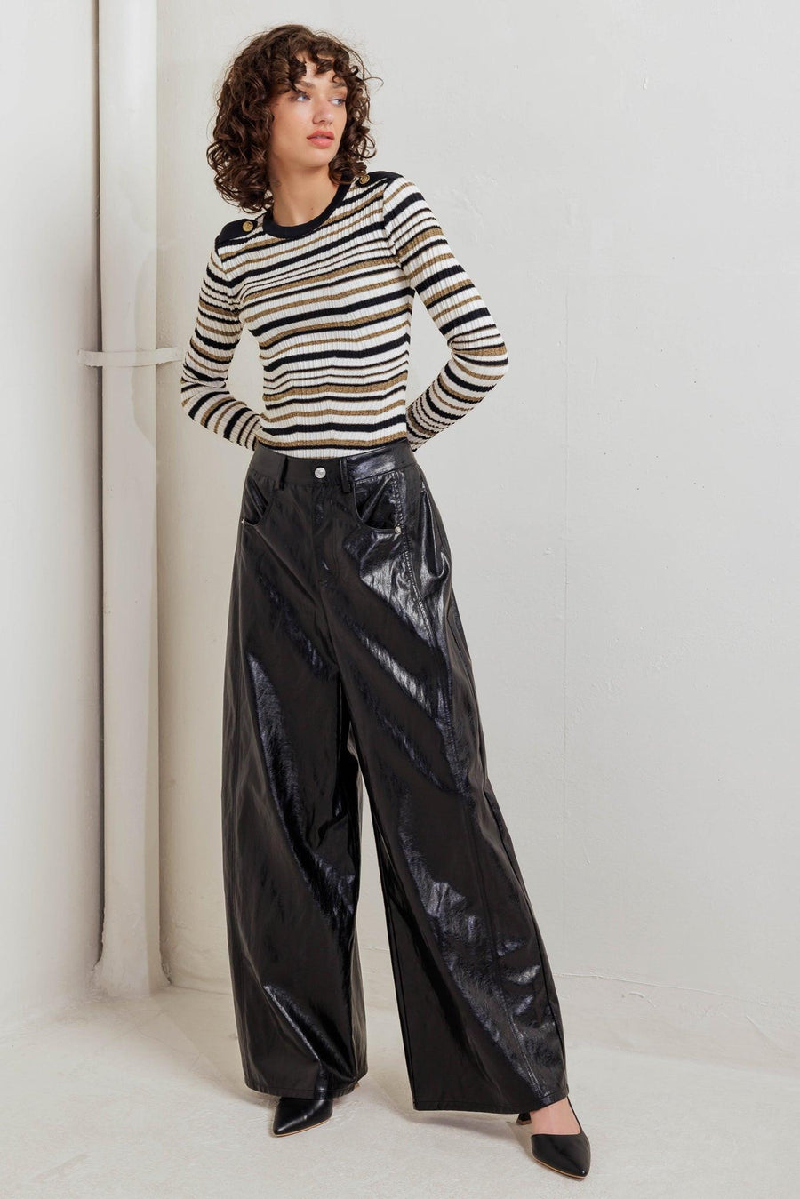 SWEET STRIPE MUSE SWEATER KNIT TOP - Glamourous Grace