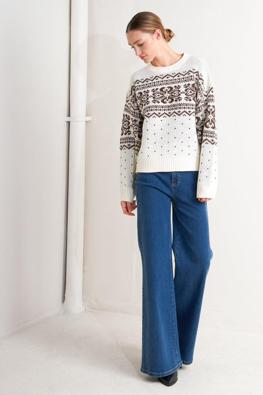 SNOWFLAKE GLAM PULLOVER SWEATER TOP - Glamourous Grace