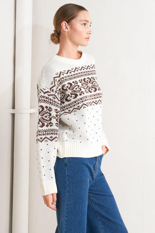 SNOWFLAKE GLAM PULLOVER SWEATER TOP - Glamourous Grace