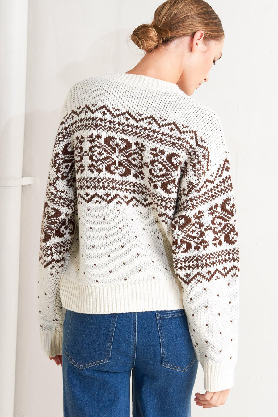SNOWFLAKE GLAM PULLOVER SWEATER TOP - Glamourous Grace