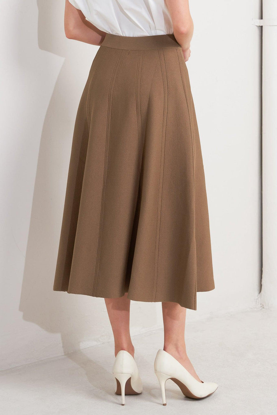 LATTE LANE SWEATER KNIT CIRCLE SKIRT - Glamourous Grace