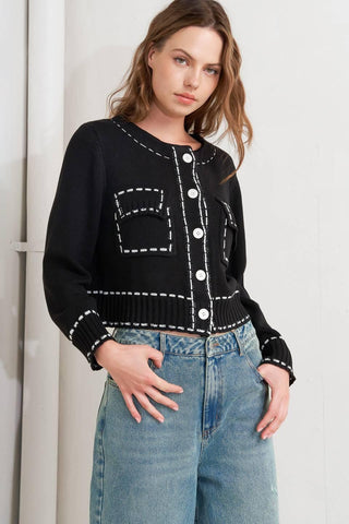 MONO FRAME SWEATER KNIT TOP
