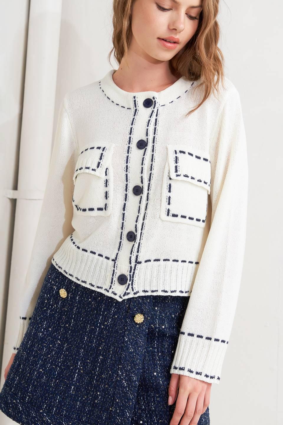 MONO FRAME SWEATER KNIT TOP - Glamourous Grace