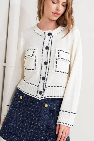 MONO FRAME SWEATER KNIT TOP