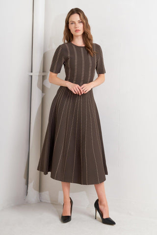 DOT DANCE SWEATER KNIT MIDI DRESS - Glamourous Grace