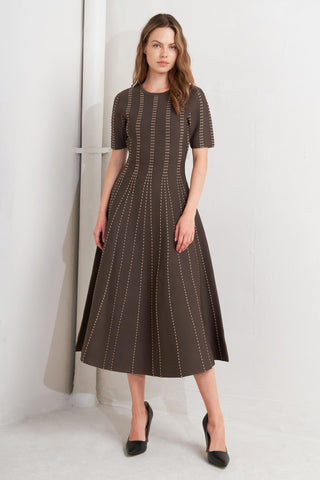 DOT DANCE SWEATER KNIT MIDI DRESS - Glamourous Grace