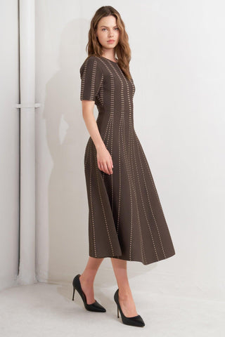 DOT DANCE SWEATER KNIT MIDI DRESS - Glamourous Grace