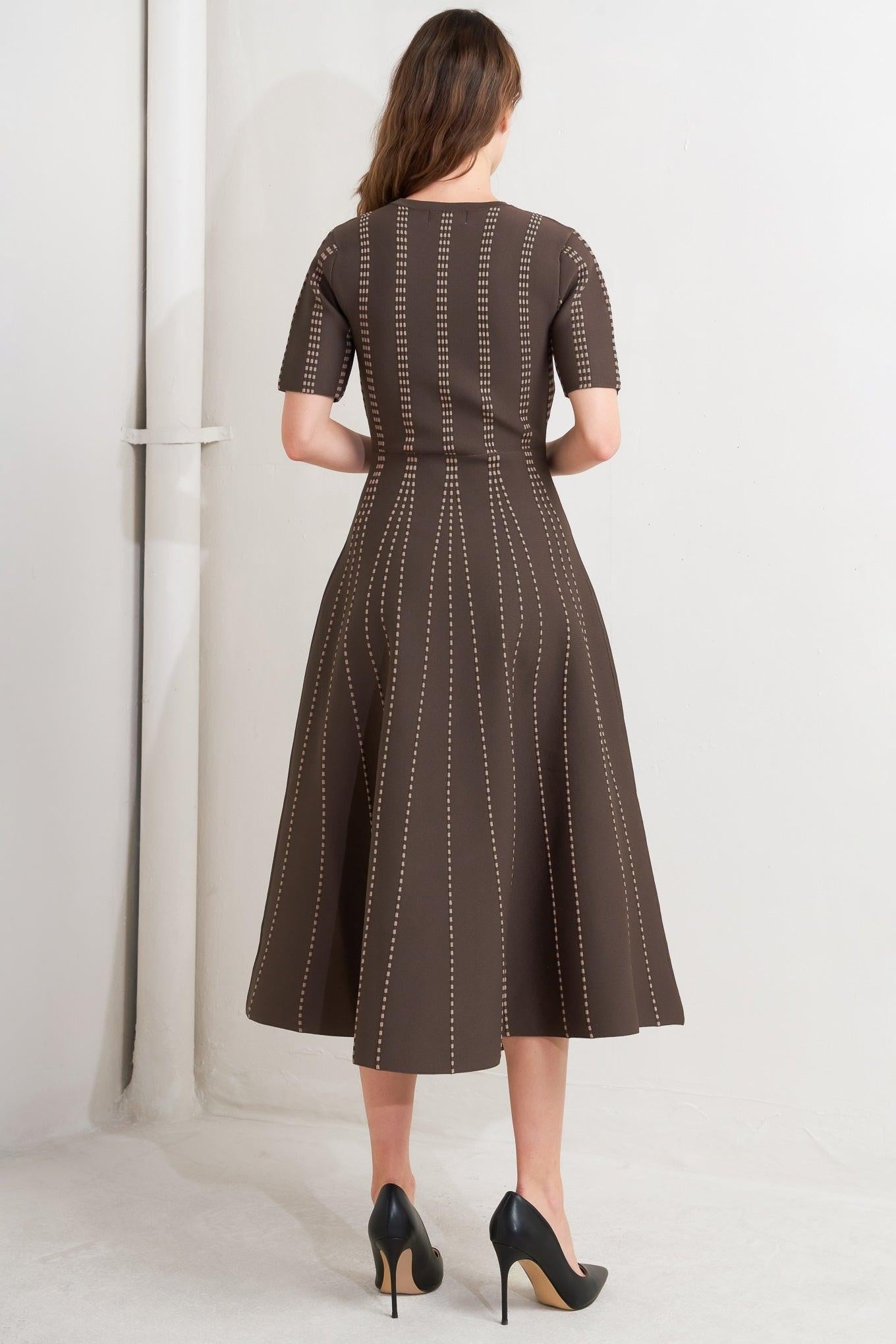 DOT DANCE SWEATER KNIT MIDI DRESS - Glamourous Grace