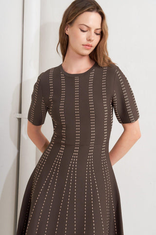 DOT DANCE SWEATER KNIT MIDI DRESS - Glamourous Grace
