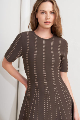 DOT DANCE SWEATER KNIT MIDI DRESS - Glamourous Grace