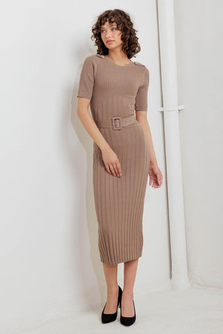 STRUCTURED CHIC SWEATER MIDI DRESS - Glamourous Grace