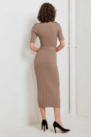 STRUCTURED CHIC SWEATER MIDI DRESS - Glamourous Grace