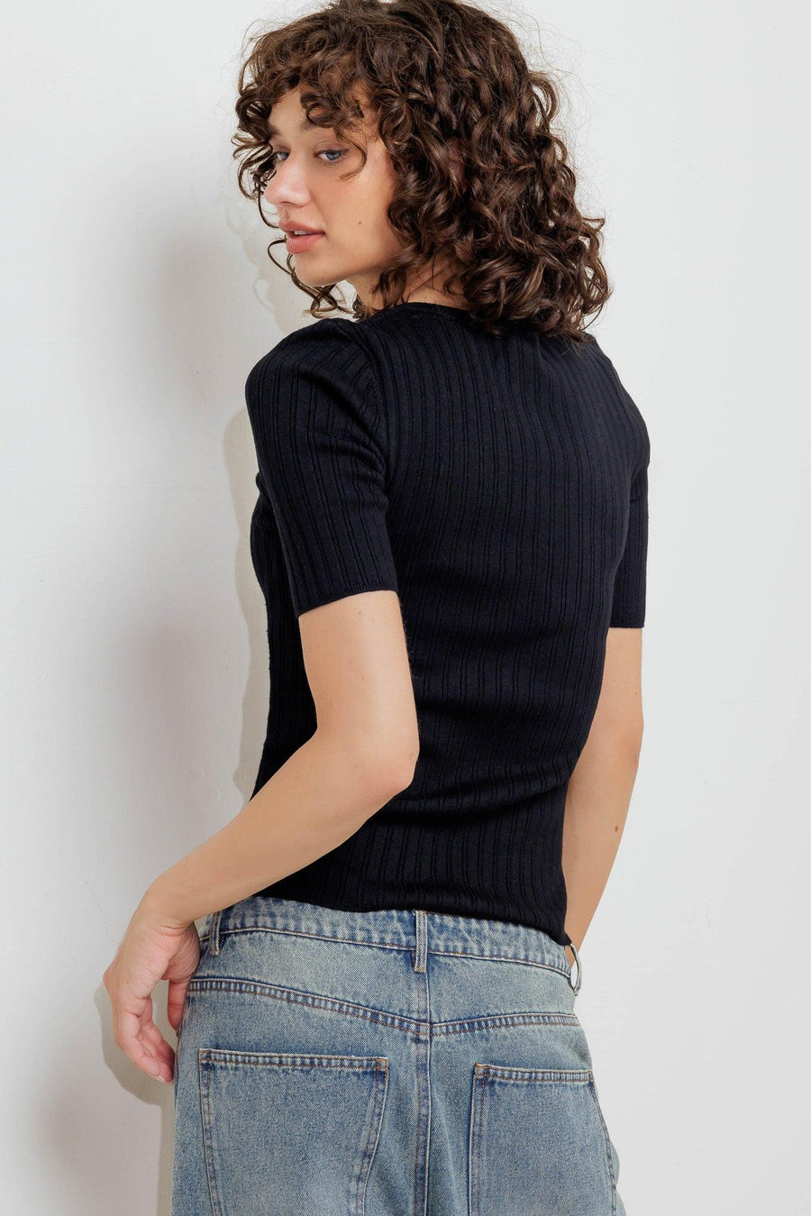 MODERN CURL SWEATER KNIT TOP - Glamourous Grace