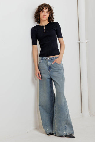 MODERN CURL SWEATER KNIT TOP - Glamourous Grace