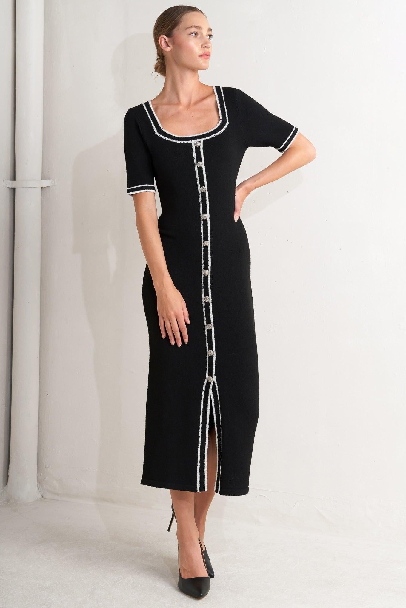 MODERN CLASSIC SWEATER KNIT MIDI DRESS - Glamourous Grace