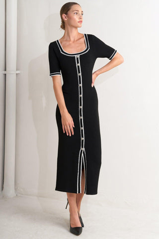 MODERN CLASSIC SWEATER KNIT MIDI DRESS - Glamourous Grace