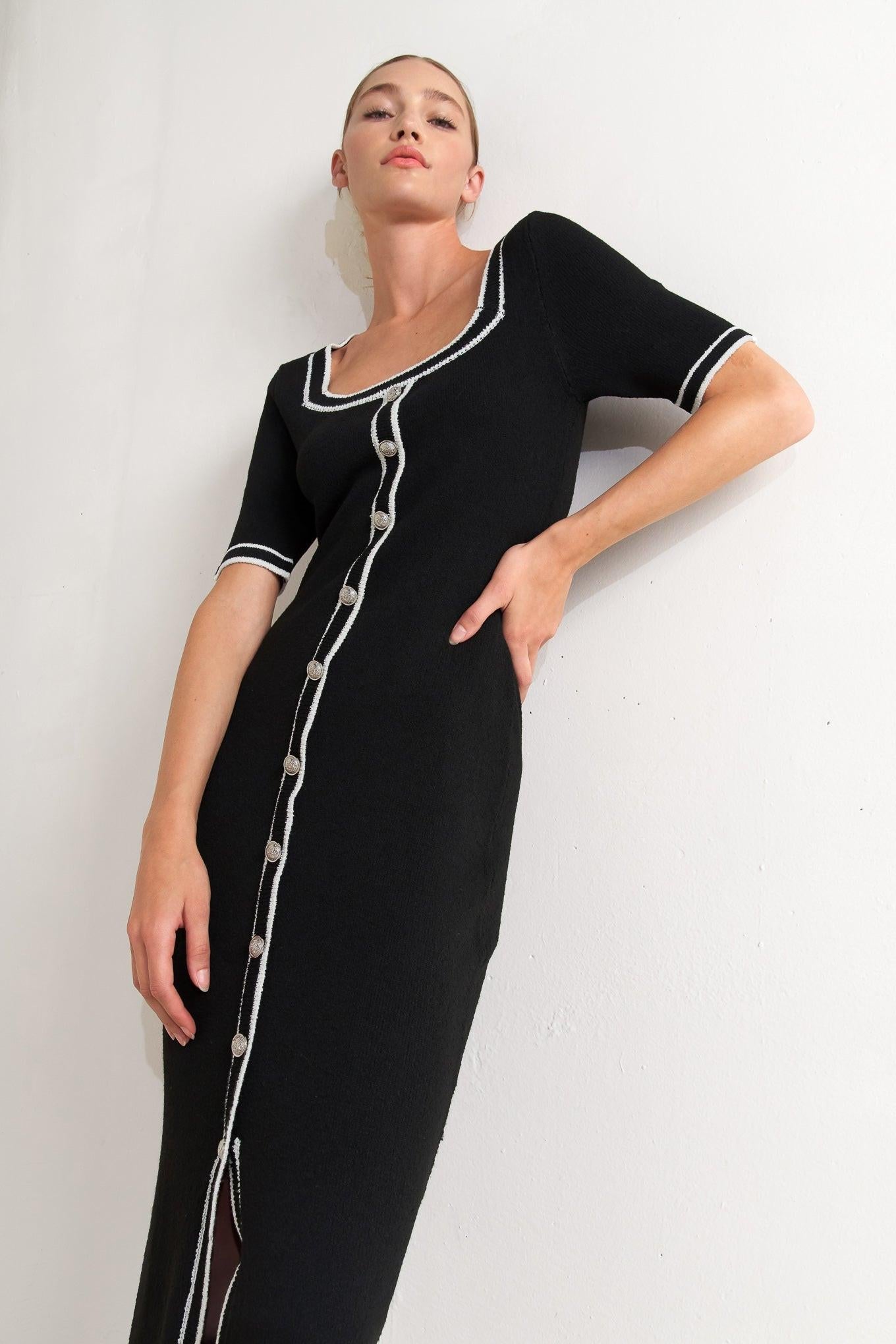 MODERN CLASSIC SWEATER KNIT MIDI DRESS - Glamourous Grace