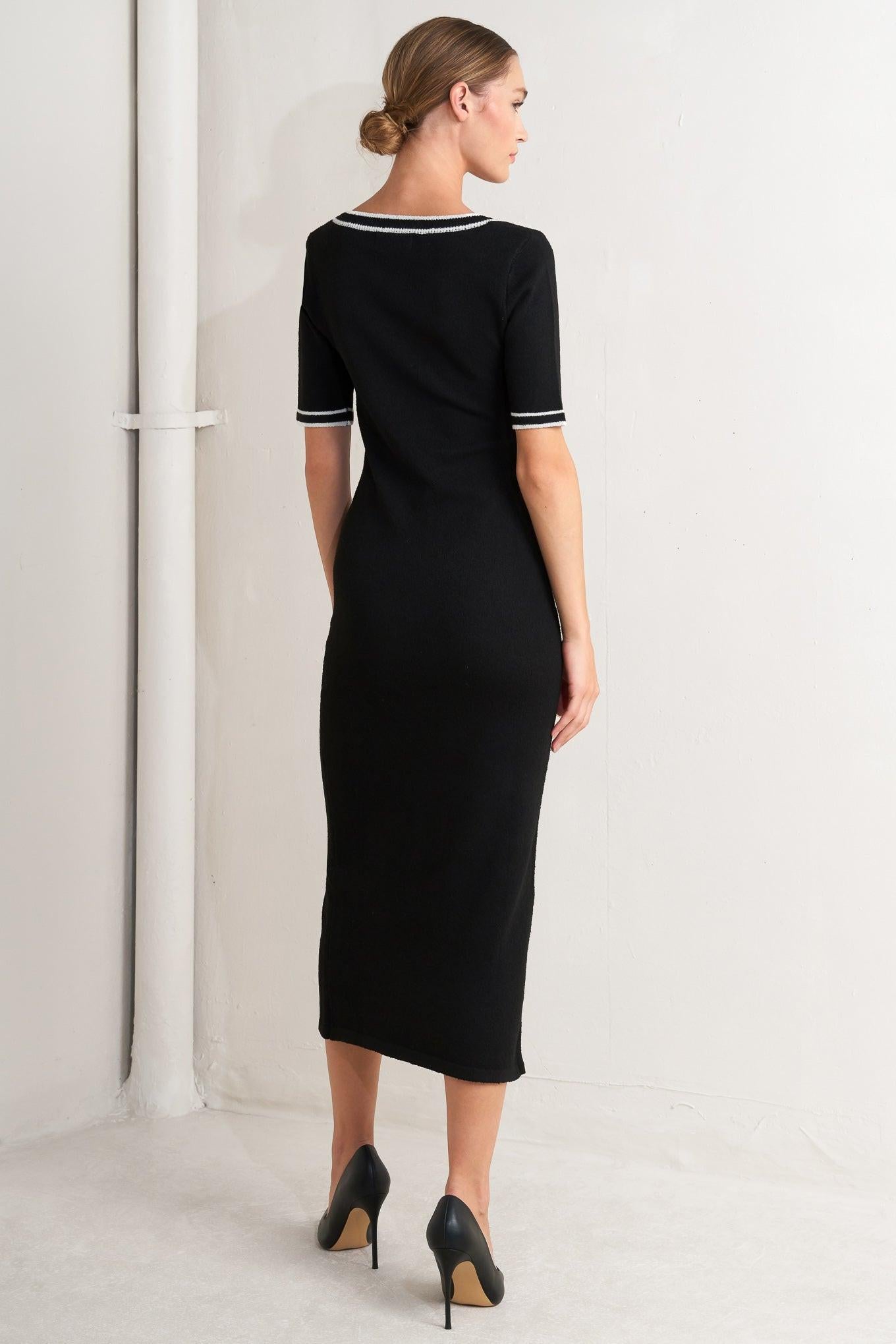 MODERN CLASSIC SWEATER KNIT MIDI DRESS - Glamourous Grace