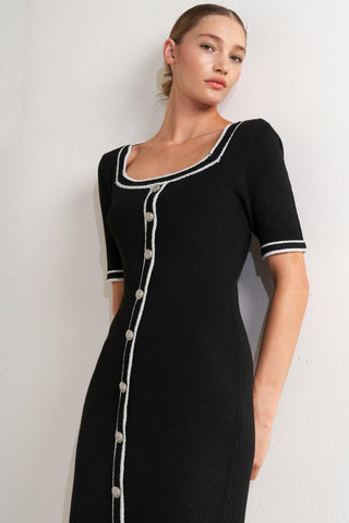MODERN CLASSIC SWEATER KNIT MIDI DRESS - Glamourous Grace