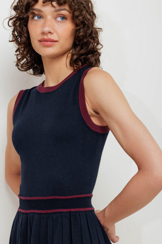 BERRY STRIPE SWEATER MINI DRESS - Glamourous Grace
