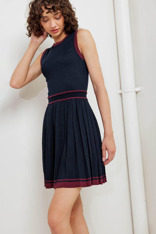 BERRY STRIPE SWEATER MINI DRESS - Glamourous Grace
