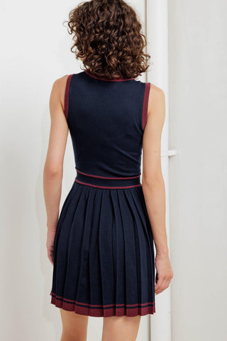 BERRY STRIPE SWEATER MINI DRESS - Glamourous Grace