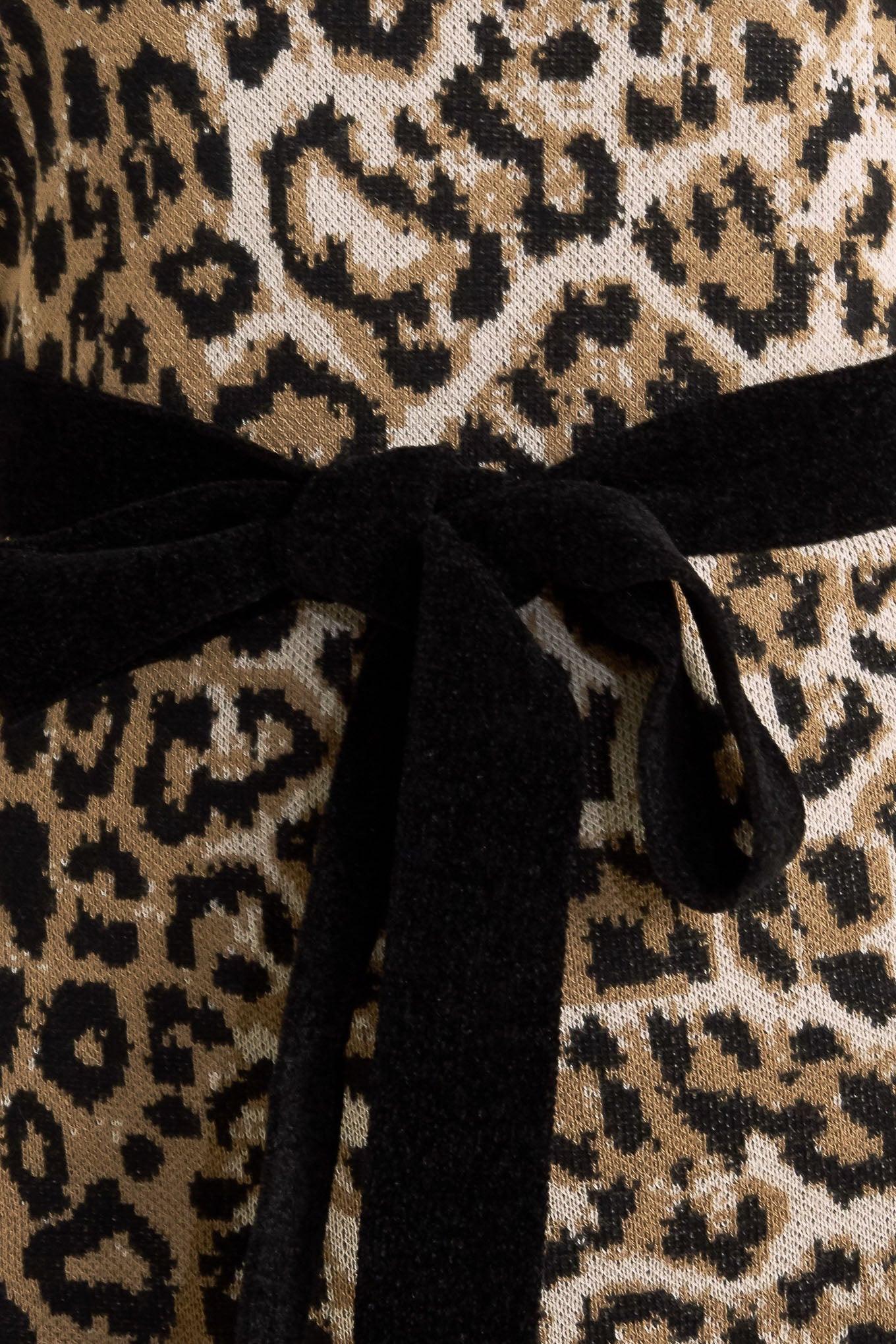 WILD ROMANCE LEOPARD KNIT MIDI DRESS - Glamourous Grace