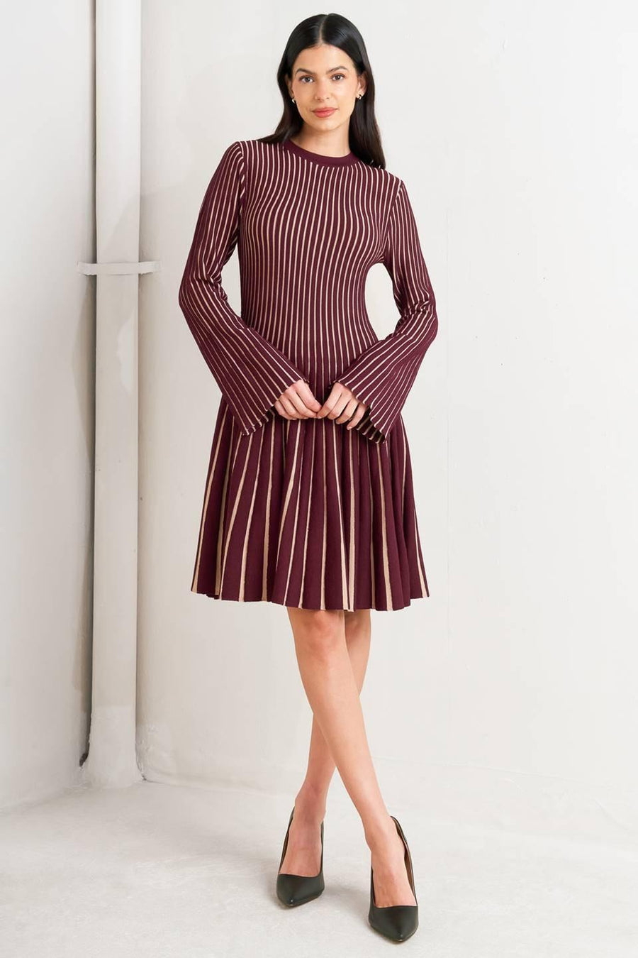 VERTICAL GRACE SWEATER MINI DRESS - Glamourous Grace