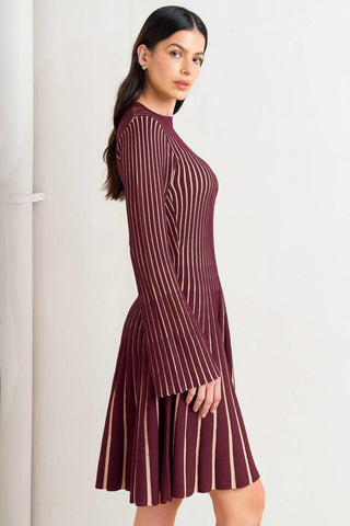 VERTICAL GRACE SWEATER MINI DRESS - Glamourous Grace
