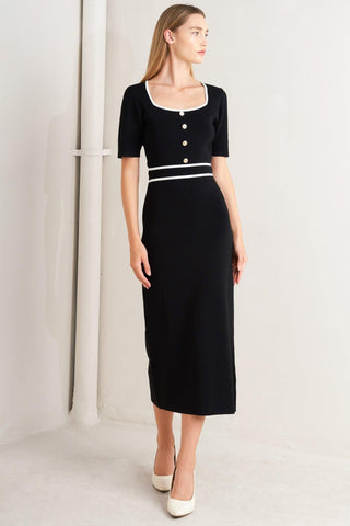 ELEGANT FRAME SWEATER KNIT MIDI DRESS - Glamourous Grace
