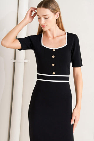 ELEGANT FRAME SWEATER KNIT MIDI DRESS - Glamourous Grace