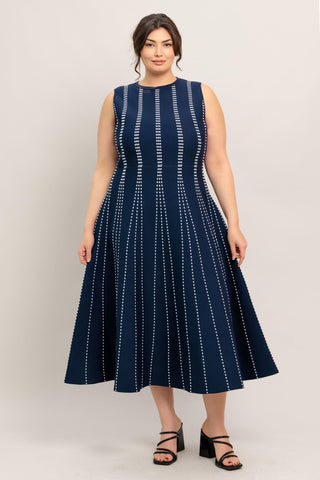PERFECTLY POISED JACQUARD SWEATER MIDI DRESS - Glamourous Grace