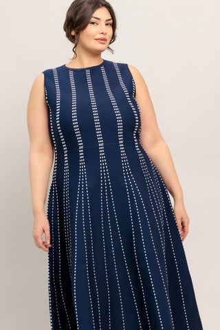 PERFECTLY POISED JACQUARD SWEATER MIDI DRESS - Glamourous Grace