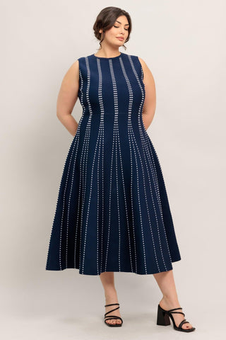 PERFECTLY POISED JACQUARD SWEATER MIDI DRESS - Glamourous Grace