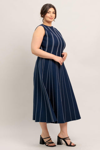 PERFECTLY POISED JACQUARD SWEATER MIDI DRESS - Glamourous Grace