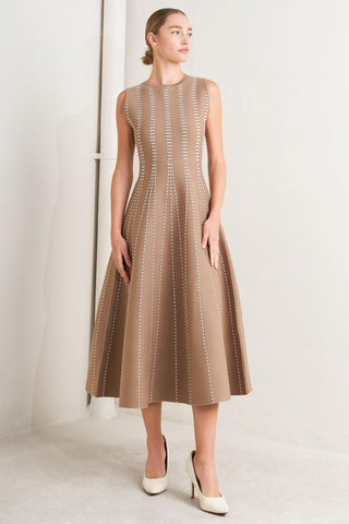 PERFECTLY POISED JACQUARD SWEATER MIDI DRESS - Glamourous Grace
