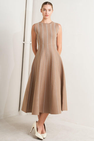 PERFECTLY POISED JACQUARD SWEATER MIDI DRESS - Glamourous Grace