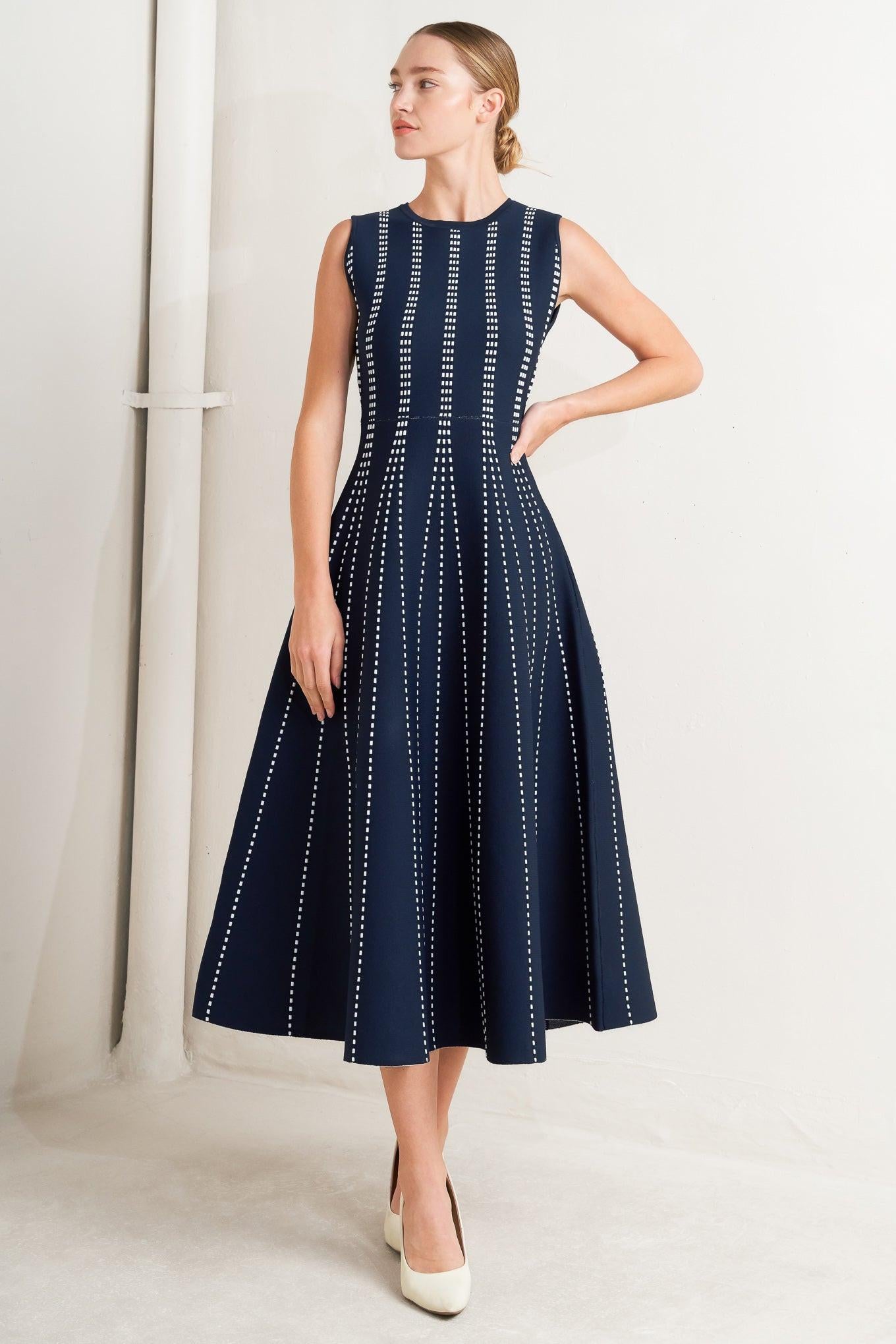 PERFECTLY POISED JACQUARD SWEATER MIDI DRESS - Glamourous Grace