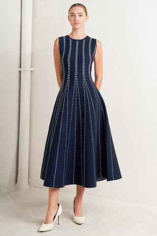 PERFECTLY POISED JACQUARD SWEATER MIDI DRESS - Glamourous Grace