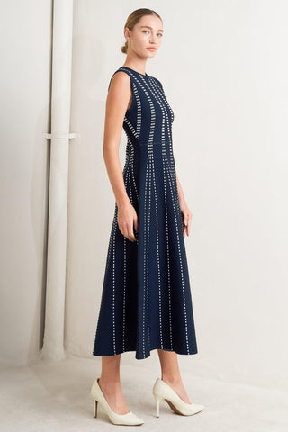 PERFECTLY POISED JACQUARD SWEATER MIDI DRESS - Glamourous Grace