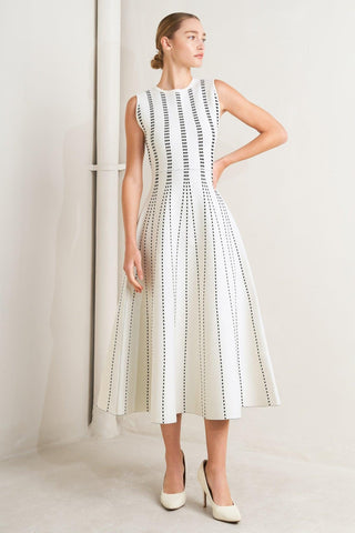 PERFECTLY POISED JACQUARD SWEATER MIDI DRESS - Glamourous Grace